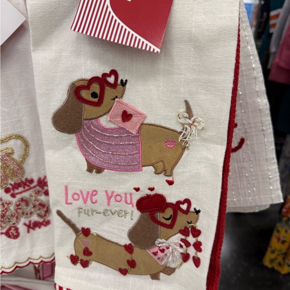 Other - Cute Dachshund Valentine's Kitchen Towel